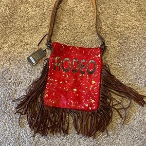 Red Fringe Crossbody Bag
